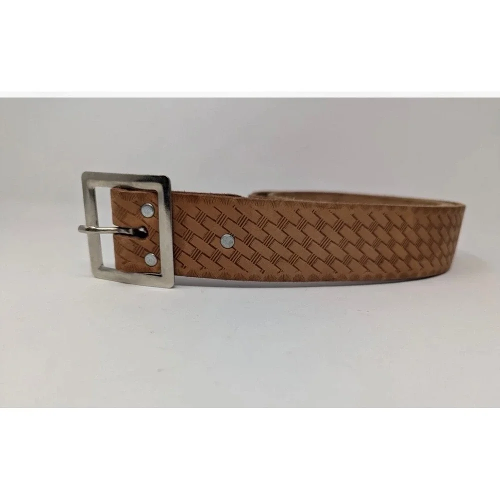 CLC Work Gear Tan Leather Basketweave Work Belt Top Grain Cowhide E4501 51 Inch‎